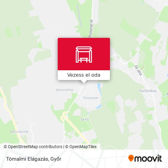 Tómalmi Elágazás térkép