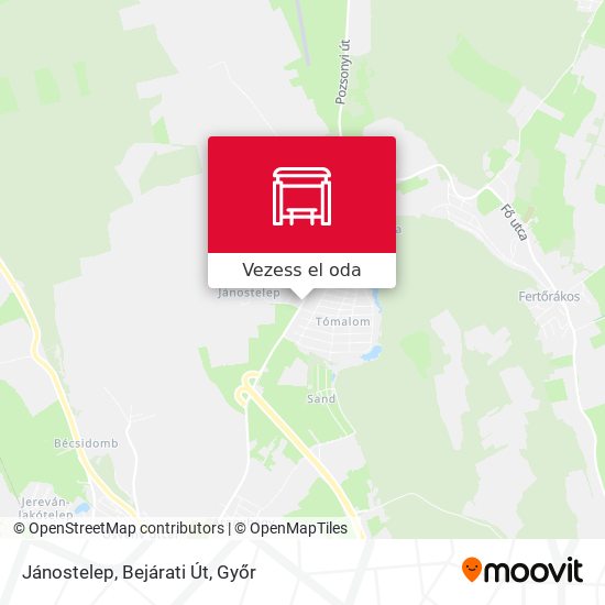 Jánostelep, Bejárati Út térkép