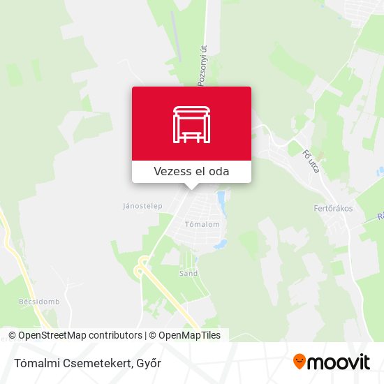 Tómalmi Csemetekert térkép