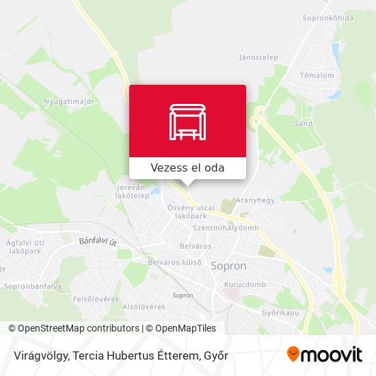Virágvölgy, Tercia Hubertus Étterem térkép