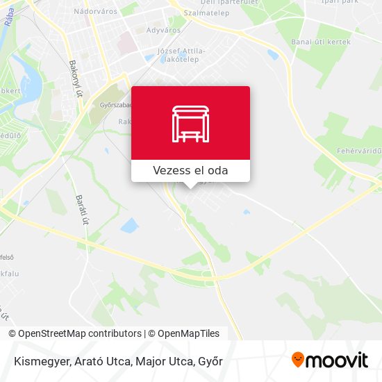 Kismegyer, Arató Utca, Major Utca térkép