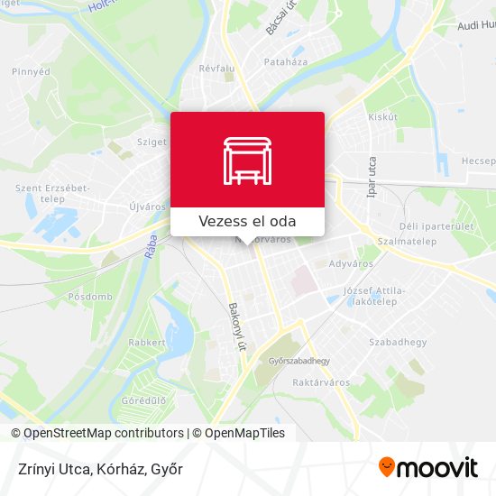 Zrínyi Utca, Kórház térkép