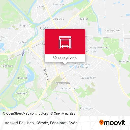 Vasvári Pál Utca, Kórház, Főbejárat térkép