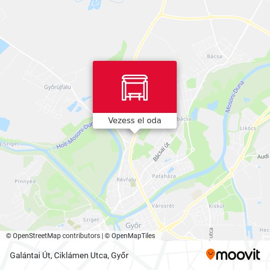 Galántai Út, Ciklámen Utca térkép