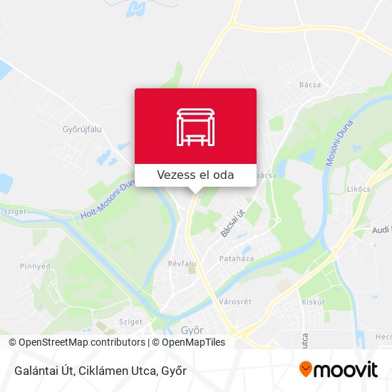 Galántai Út, Ciklámen Utca térkép