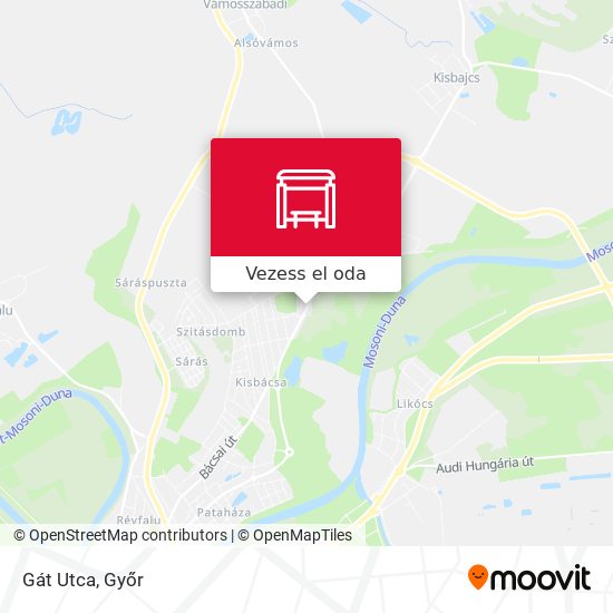 Gát Utca térkép