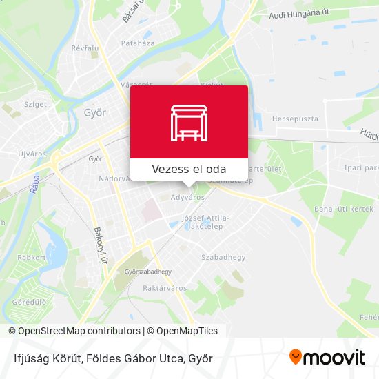Ifjúság Körút, Földes Gábor Utca térkép