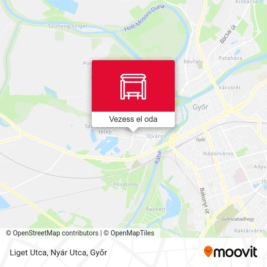 Liget Utca, Nyár Utca térkép
