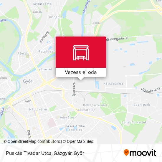 Puskás Tivadar Utca, Gázgyár térkép