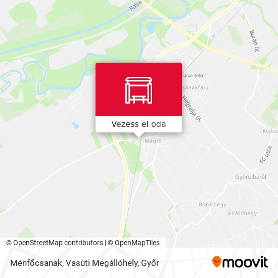 Ménfőcsanak, Vasúti Megállóhely térkép