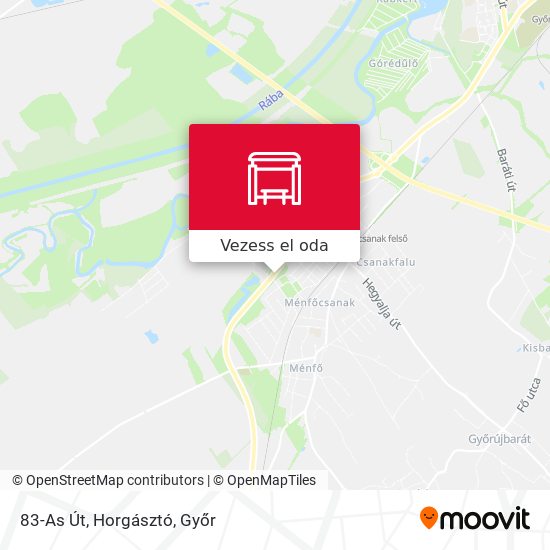 83-As Út, Horgásztó térkép