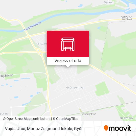 Vajda Utca, Móricz Zsigmond Iskola térkép