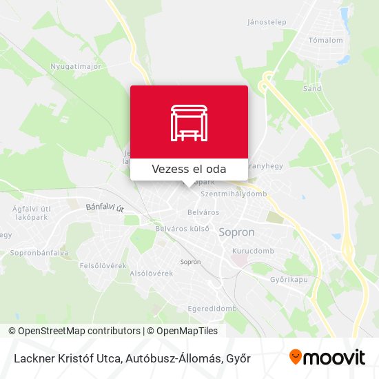 Lackner Kristóf Utca, Autóbusz-Állomás térkép