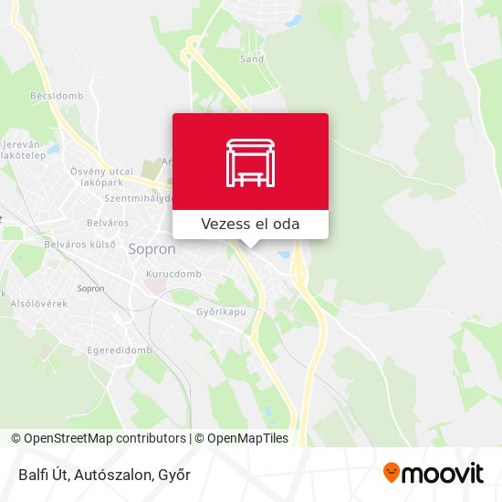 Balfi Út, Autószalon térkép