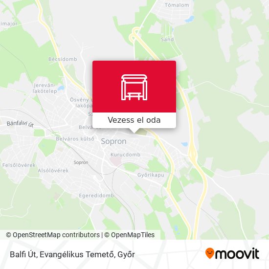 Balfi Út, Evangélikus Temető térkép