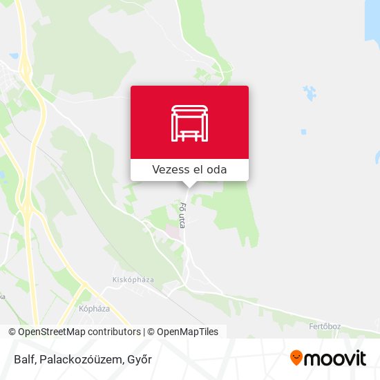 Balf, Palackozóüzem térkép