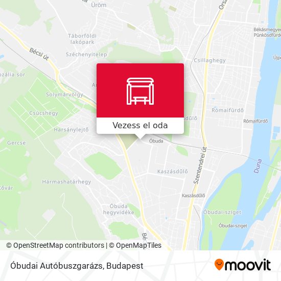 Óbudai Autóbuszgarázs térkép