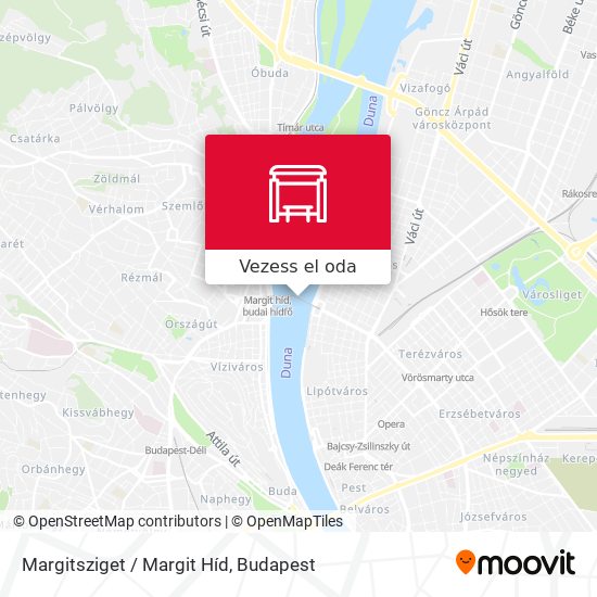 Margitsziget / Margit Híd térkép
