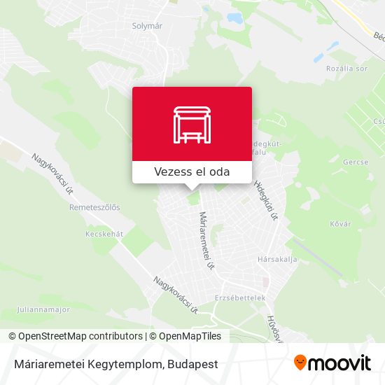 Máriaremetei Kegytemplom térkép