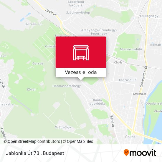 Jablonka Út 73. térkép