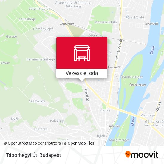 Táborhegyi Út térkép