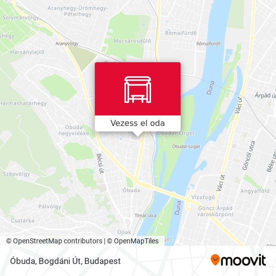 Óbuda, Bogdáni Út térkép