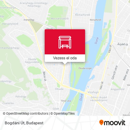 Bogdáni Út térkép