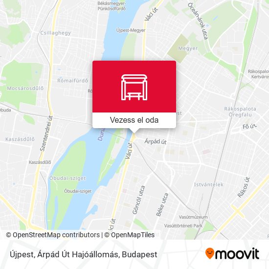 Újpest, Árpád Út Hajóállomás térkép