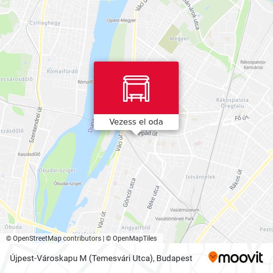Újpest-Városkapu M (Temesvári Utca) térkép