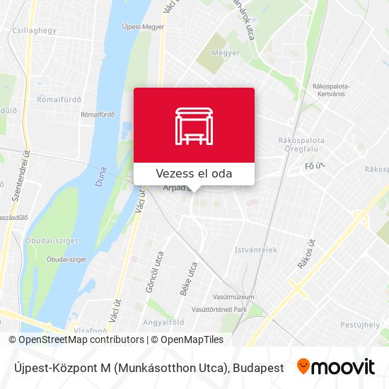 Újpest-Központ M (Munkásotthon Utca) térkép