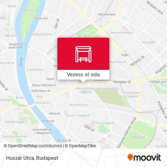 Huszár Utca térkép