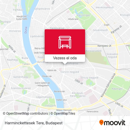 Harminckettesek Tere térkép