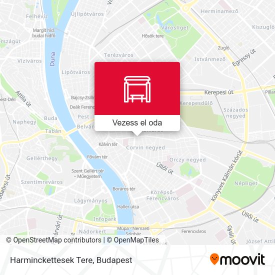 Harminckettesek Tere térkép