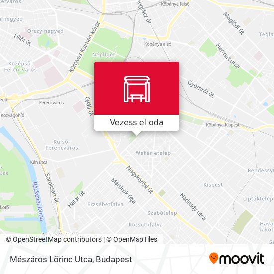 Mészáros Lőrinc Utca térkép