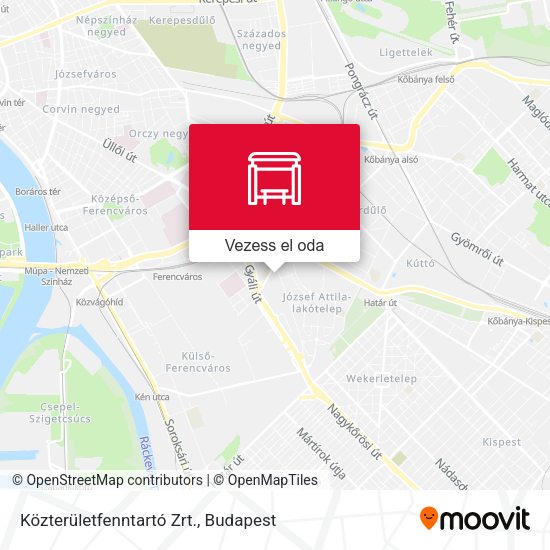 Közterületfenntartó Zrt. térkép
