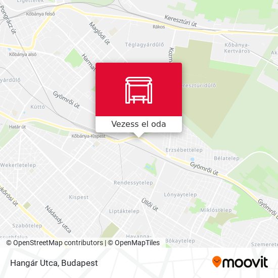 Hangár Utca térkép
