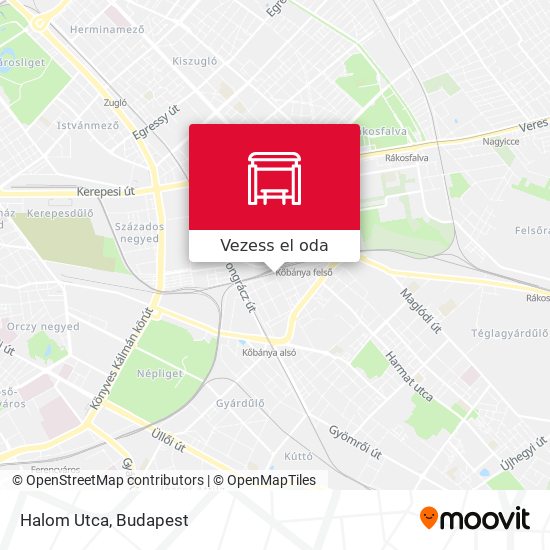 Halom Utca térkép