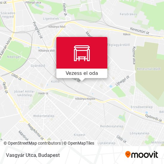 Vasgyár Utca térkép