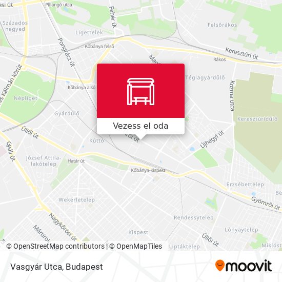 Vasgyár Utca térkép