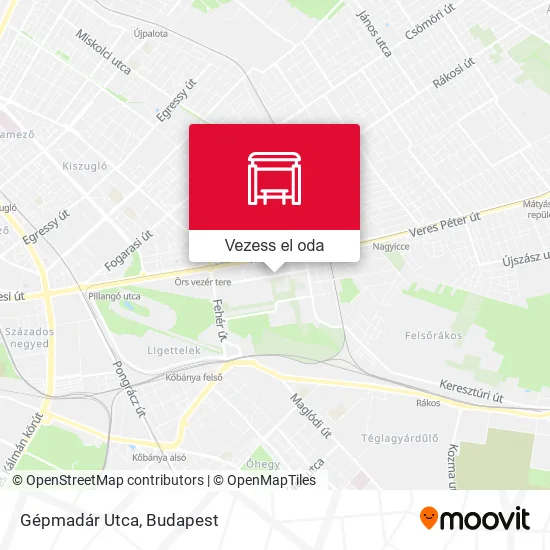 Gépmadár Utca térkép