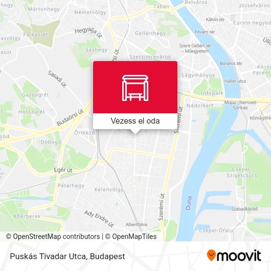 Puskás Tivadar Utca térkép