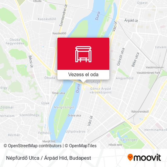 Népfürdő Utca / Árpád Híd térkép