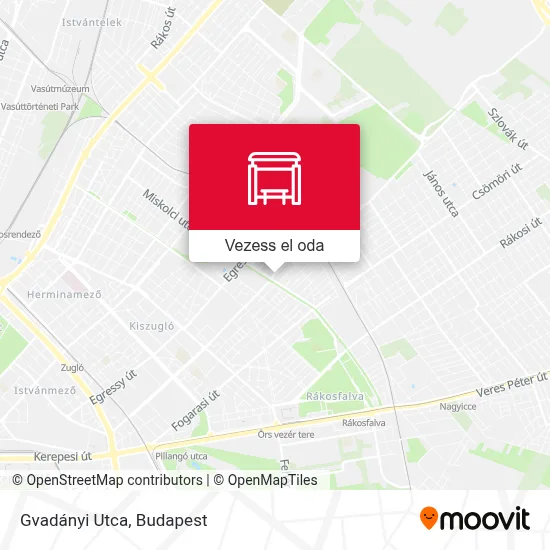 Gvadányi Utca térkép