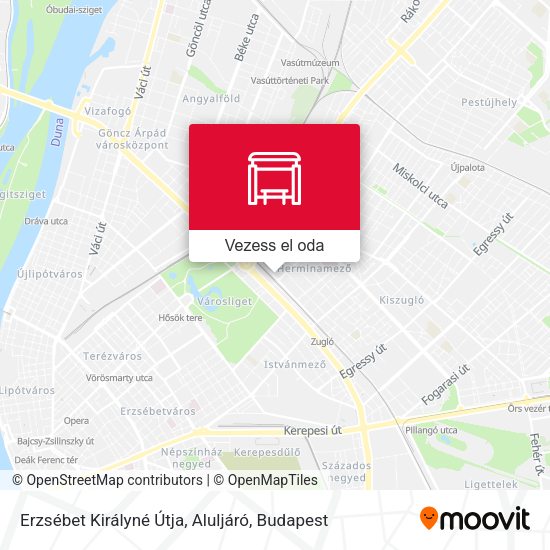 Erzsébet Királyné Útja, Aluljáró térkép