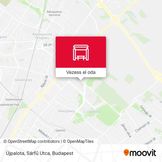 Újpalota, Sárfű Utca térkép