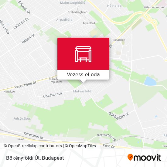 Bökényföldi Út térkép