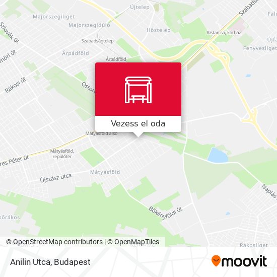Anilin Utca térkép