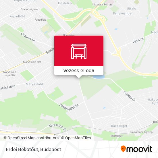 Erdei Bekötőút térkép
