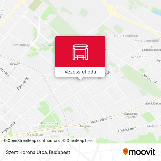 Szent Korona Utca térkép