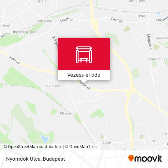 Nyomdok Utca térkép